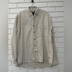 National Outfitters Beige Cotton Button Down Shirt XL
